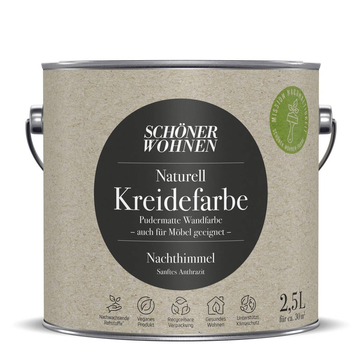 Schöner Wohnen Naturell Kreidefarbe Nachthimmel Edelmatt