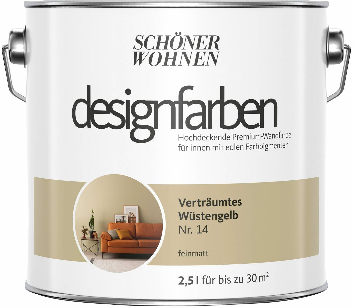 Schöner Wohnen designfarben Verträumtes Wüstengelb Nr. 14 Edelmatt