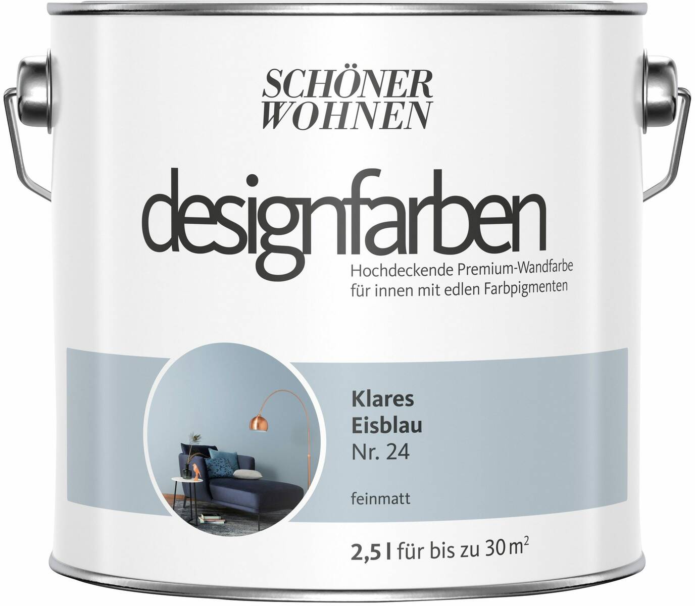Schöner Wohnen designfarben Klares Eisblau Nr. 24 Edelmatt