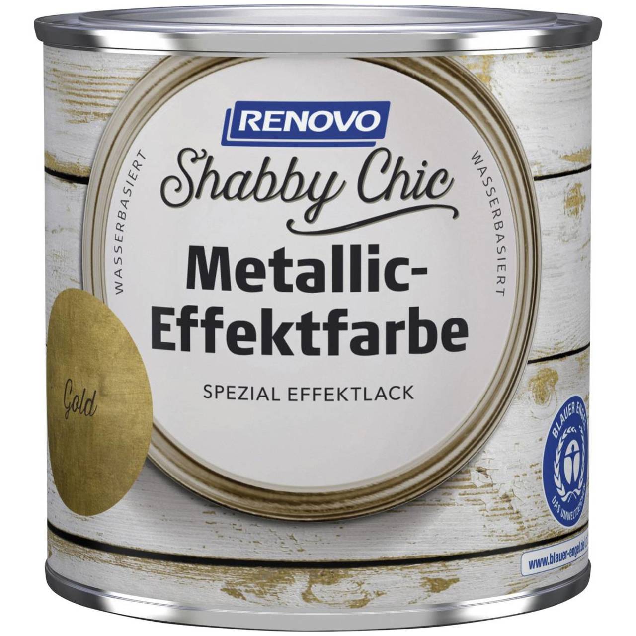 RENOVO Shabby Chic Effektfarbe Gold Seidenmatt