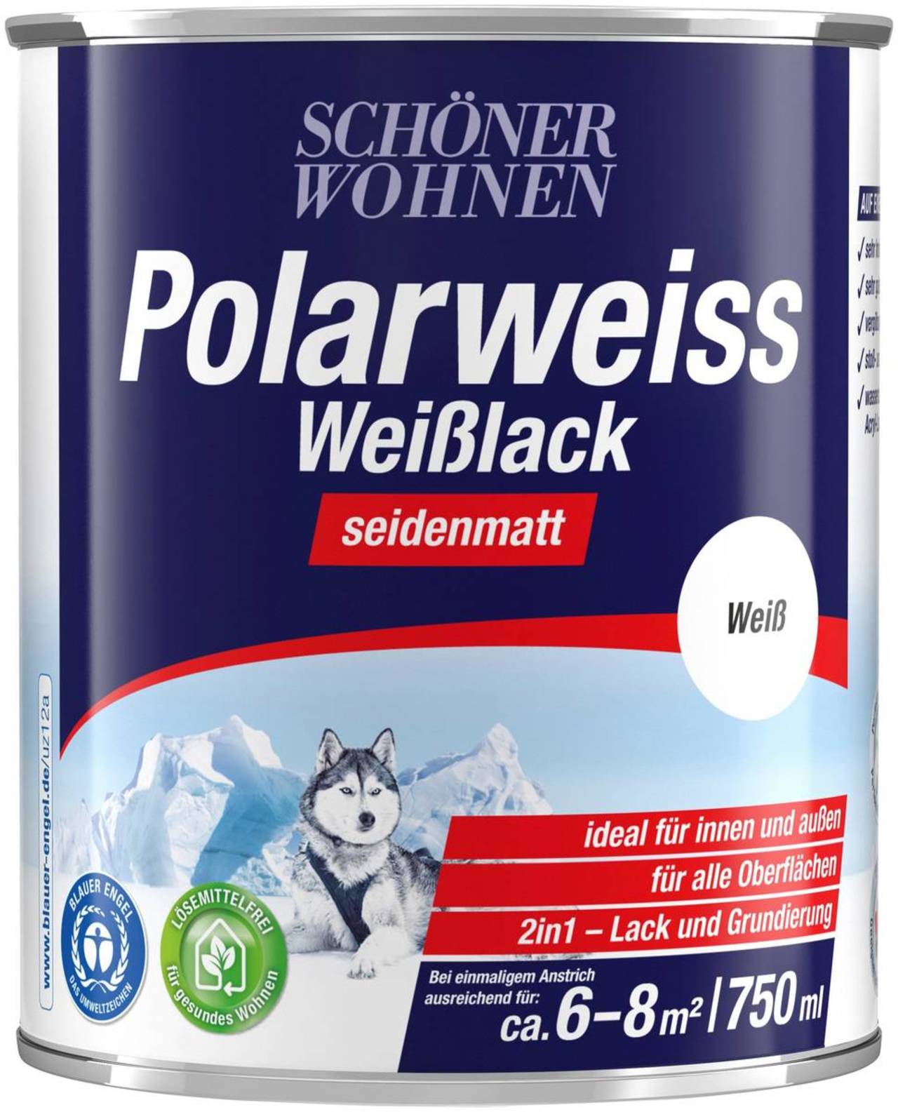 SCHÖNER WOHNEN Weißlack Weiß Seidenmatt