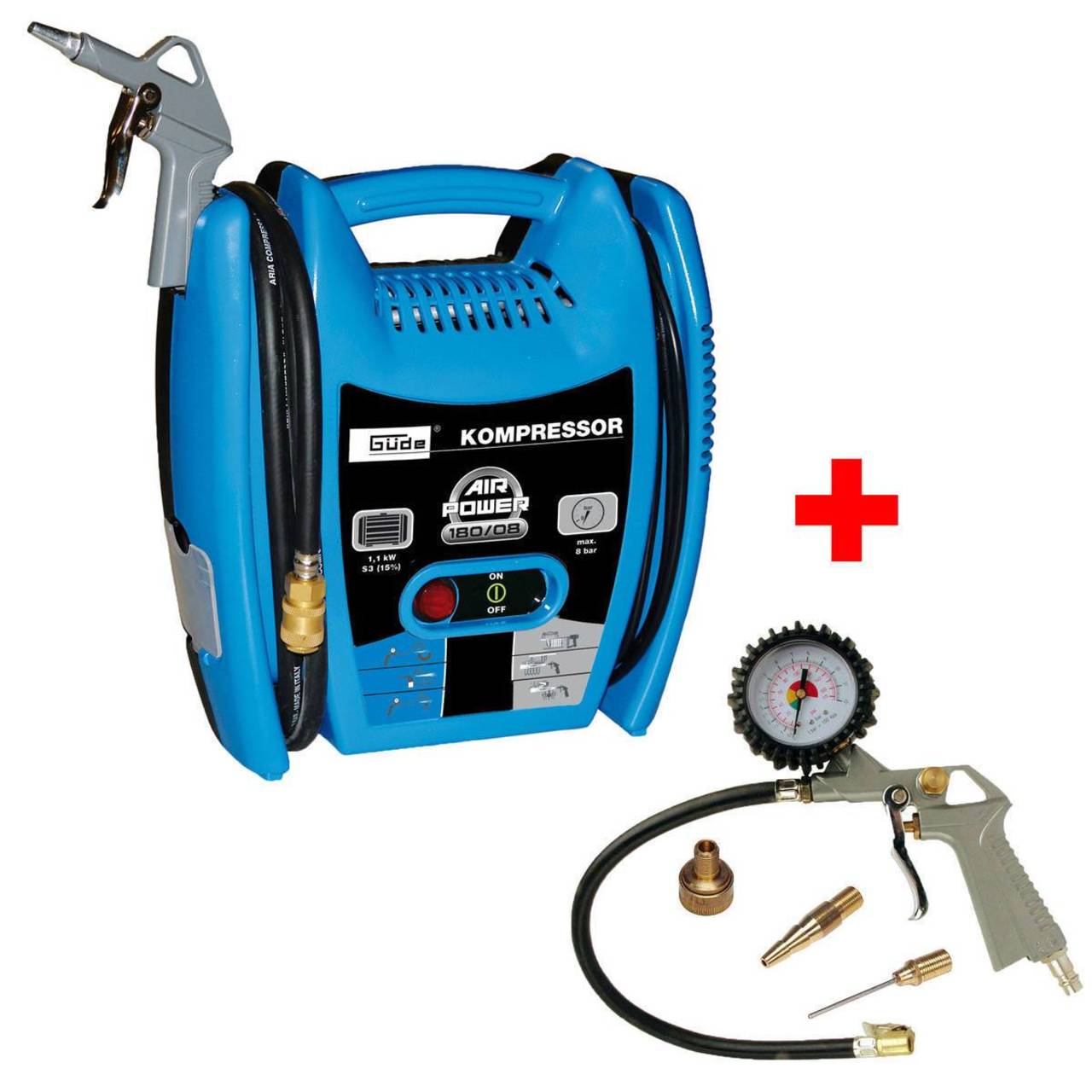 Güde Kompressor Airpower 180/08, mobiler Kompressor, Multikompressor