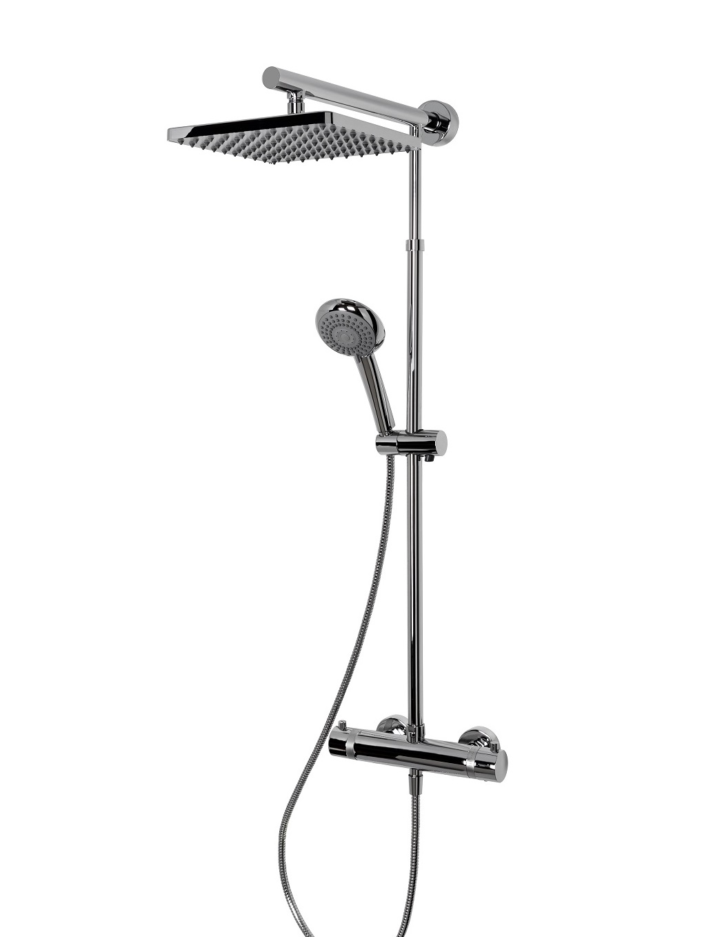 Schulte DuschMaster Rain Classic » D963102 « eckig, chrom, Umsteller