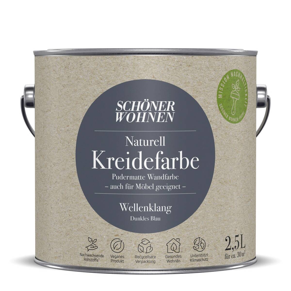 Schöner Wohnen Naturell Kreidefarbe Wellenklang Edelmatt