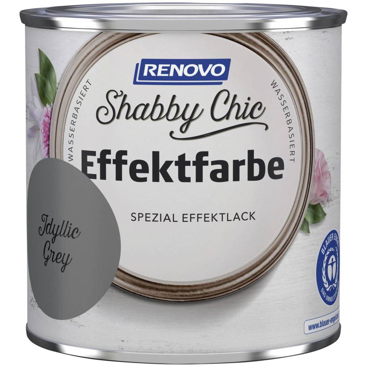 RENOVO Shabby Chic Effektfarbe Idyllic Grey Seidenmatt