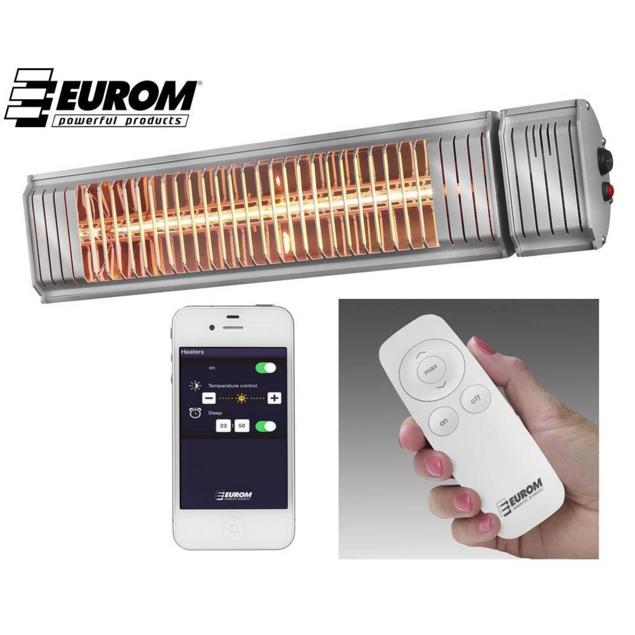 Eurom Terrassenheiztrahler Golden Amber Smart 2000 W App steuerbar