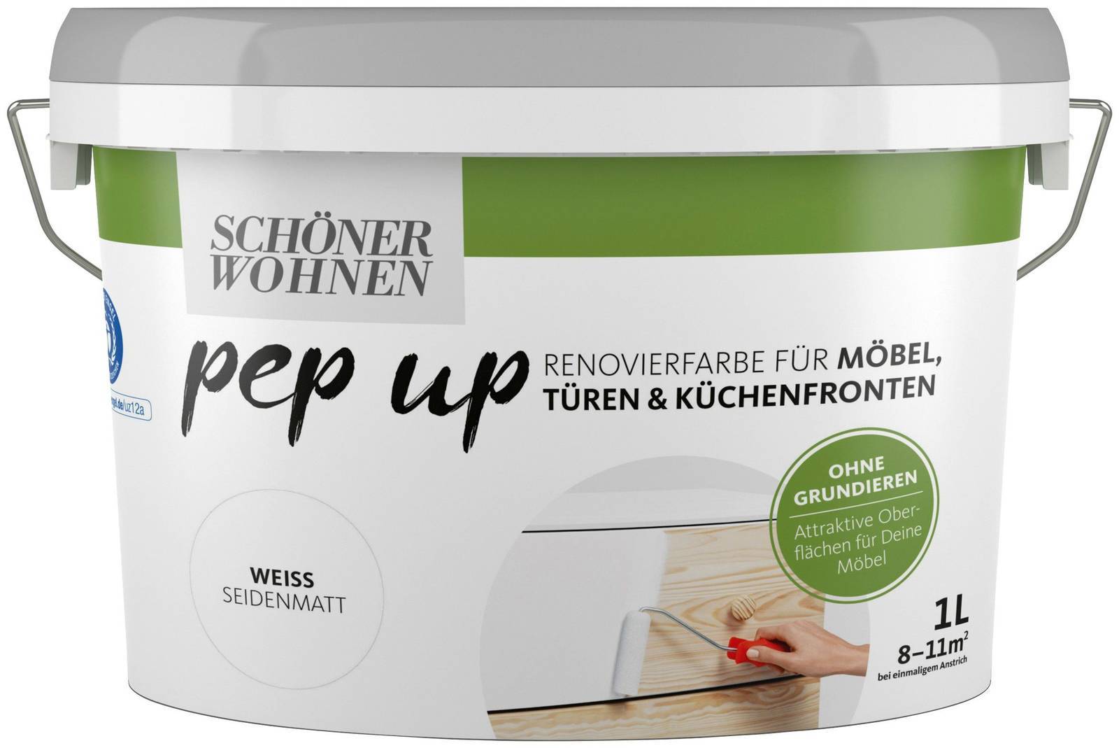 SCHÖNER WOHNEN pep up - Renovierfarbe weiss Seidenmatt